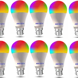 amysty 9 W Basic Round B22 LED Bulb image 1