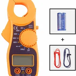 electrosmart Mini Palm Size Digital Clamp Meter Electric Testing Multitester Digital Multimeter (Yellow 2000 Counts) Digital Multimeter image 5