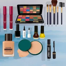 yim~mi Glam Essentials Makeup Kit – Lipsticks, Foundation, Eyeshadows & Nail Polishes-picture-47