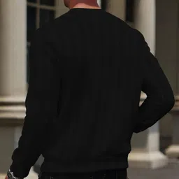 kajaru Men Full Sleeve Self Design Sweatshirt image 2