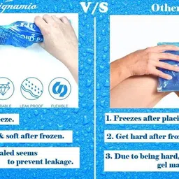 signamio 2 Pcs set Of Hot and Cold For Knee Foot Pain Relief With Strap Belt Knee Support image 3