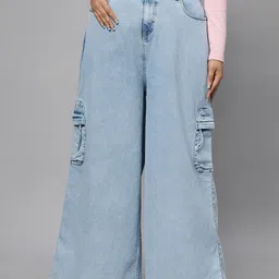 turning blue Women Flared High Rise Light Blue Jeans-picture-20