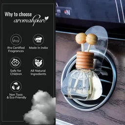 aromahpure Car Perfume Vent Clip Black Ice Fragrance Car Air Freshener Last upto 30 days Car Freshener Diffuser image 5