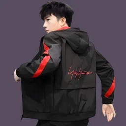 jnh fashion Men Colorblock Cape Jacket image 2