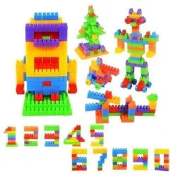 ntz Toys Colour Building Bricks and Blocks for Kids in a Cute Bag - Set of 100 pcs image 3