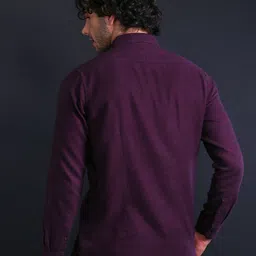 the bear house Men Slim Fit Solid Button Down Collar Casual Shirt image 2