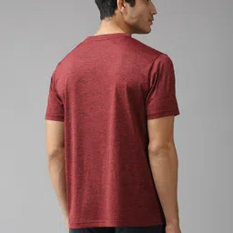 eppe Men Solid Round Neck Polyester Maroon T-Shirt image 5