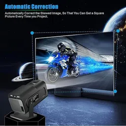 Reysol Projector 13.O Android Native 1080P 4K Support WIFI6 5G Wireless 16 GB Storage (10000 lm / 1 Speaker / Wireless / Remote Controller) Portable Projector image 4