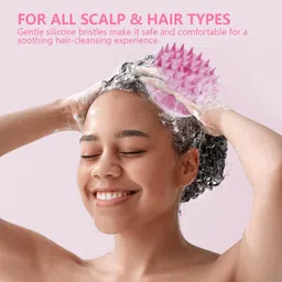 releena 2in1 Silicone Body Washer Deep Cleansing Bath Brush & Relaxing scalp Massager image 4