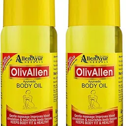 allen ayur Olivallen Ayurvedic Body Oil (200ml X 2)-picture-14