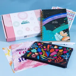 doodle Undated Planner Gift Set - Includes A5 Planner +Pouch+Pen+Notecard+Motivational QuoteCard-Packed in Beautiful Festive GiftBox | 192 Pages image 5