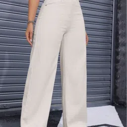 pinklit lifestyle Women Regular High Rise Beige Jeans image 4