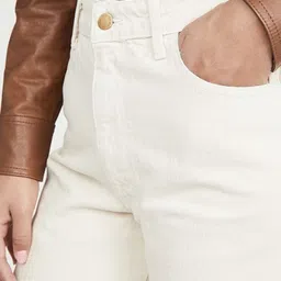 polon Women Regular High Rise White Jeans image 4