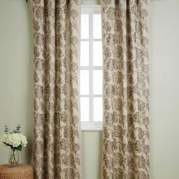 ubh 213 cm (7 ft) Door Velvet Semi Transparent Curtain (Pack Of 2)-picture-10