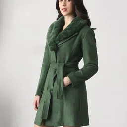 globus 100% Polyester Self Design Coat For Women image 3