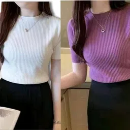 karan gupta Women Half Sleeve Self Design Sweatshirt-picture-12