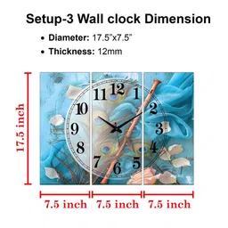 olive tree Leafy 24 Inches Clock With Wall Art image 3