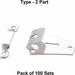 jyoti Trouser Hook - 2 Parts, (100 Sets of Steel Material in Nickel Finish) - 1 Pouch Hook Eye-picture-23