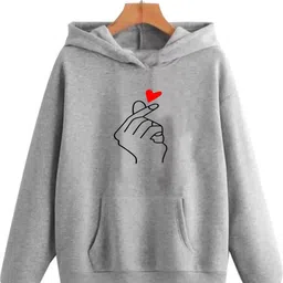 smart colors Women Full Sleeve Printed Hooded Sweatshirt image 1