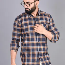 fubar Men Slim Fit Checkered Casual Shirt-picture-18