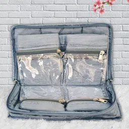 Kuber Industries Set Of 2 Grey Printed Jewellery Organiser image 5