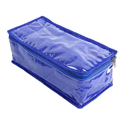 Kuber Industries Blue Solid Jewellery  Organisers With 4 Pouches image 5