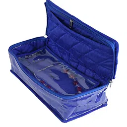 Kuber Industries Blue Solid Jewellery  Organisers With 4 Pouches image 3