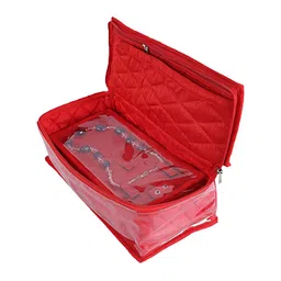 Kuber Industries Red Solid Jewellery Organisers image 3