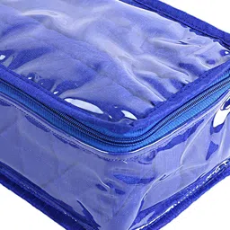 Kuber Industries Blue Solid Jewellery  Organisers With 4 Pouches image 2
