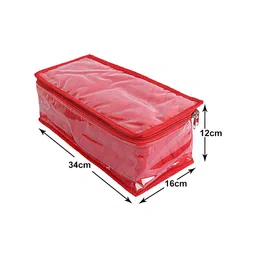 Kuber Industries Red Solid Jewellery Organisers image 5