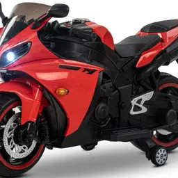 "Rechargeable Kids' Battery Operated Ride-On Bike with Music and Lights" Bike Battery Operated Ride On-image-1
