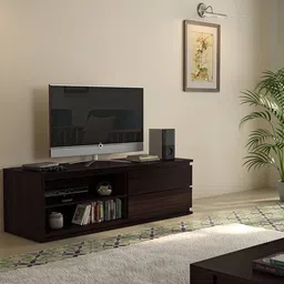 urban ladder Vector Solid Wood TV Unit in Mahogany Finish image 1