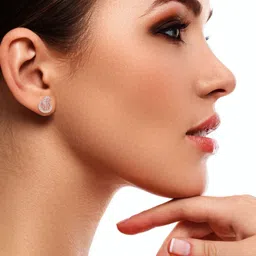 avsar Rose Gold 14kt Cubic Zirconia Stud Earring image 3