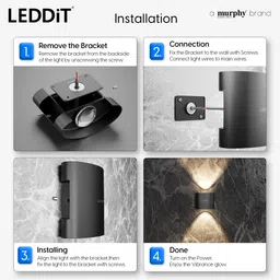 leddit Swing Arm Wall Light Wall Lamp With Bulb image 5
