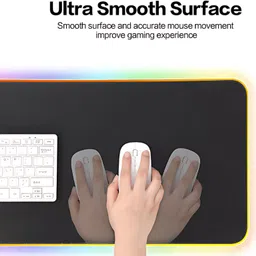 amp RGB Gaming XXL, Non Slip Rubber base, (80X30X4) Mousepad image 2