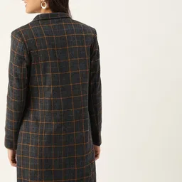 dressberry Polyester Checkered Coat For Women image 2