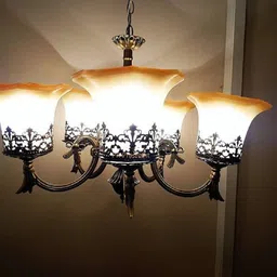 mazaya Antique 5 Light Brass Fitting Chandelier Ceiling Pendant Light Chandelier Ceiling Lamp image 2