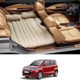 ayw Inflatablebed-Beige-Wagonrstring ray-New Beige Car Bed Mattress for Rest,Travel, Car Back Seat Air Inflation Bed Universal Air Couch with Two Air Pillows, Car Air Pump and 1 Repair Kit For WagonR String Ray Universal For All Models Car Inflatable Bed-picture-12