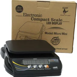 Skeisy Black Mini Balancia kitchen scale power up 10kg-1gm, rechargeable battery Weighing Scale image 5