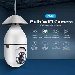 Cxoen 3MP Smart IP Wi-fi CCTV Camera Pan-Tilt 360° Indoor 1080P (Bulb Camera) Security Camera image 3