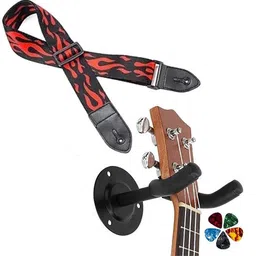 imaginea Guitar Strap with Hanger Loop for Acoustic & Electric Guitar (5 Picks) Polyester Strap-picture-29