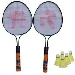 Double Rod Badminton Racket Pair For Kids Boys With 5 Plastic Shuttles Badminton Kit-image-50