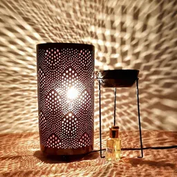 r k handicrafts Gold Metal Table Lantern-picture-19