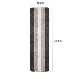 saral home Plain Solid Polyester 6 X 2 Feet Machine Made Bedside Runner image 3