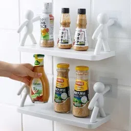 shreejee Self Adhesivecute Floating Shelves Wall Shelf for Home, Office & Kitchen X2.122 Plastic Wall Shelf-picture-16