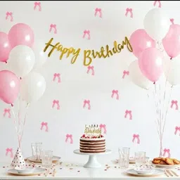 best wishes Pink, White Birthday Decoration-picture-42
