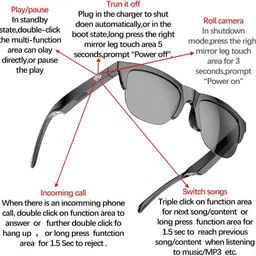 Voltegic Bluetooth Sunglasses Open Ear Music & Hands-Free Calling image 2