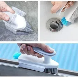 rhhg ecom 4 in 1 Tile Grout Cleaner V-Shape Brush for Scrub Floor, Corner, Window, Sink Plastic Wet and Dry Brush image 3
