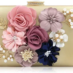 tooba handicraft Party Gold Clutch-picture-46