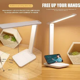 akr Powerful Rechargeable LED Touch On/Off Switch Desk Lamp 3 Level Color Table Lamp image 3